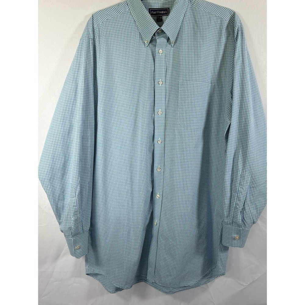 Paul Fredrick shirt size 17 1/2-34 slim fit long sleeves button up